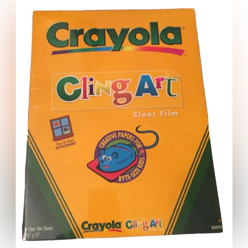 Crayola Repositionable Cling Art Clear Film -Create Your Own Art